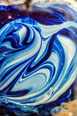 Colored paint streaks very close	
