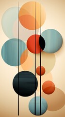 Generative AI. Background with colored circles