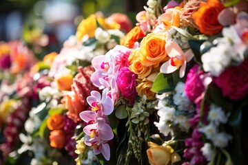 many beautiful flowers at the flower festival in thailand