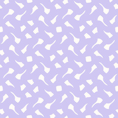 Vector seamless pattern with trippy wavy shapes. Abstract texture with waves, curved lines, flowing shapes, mesh. Trendy retro style background. Lilac color. Modern repeat minimal decorative design