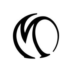 letter M circle