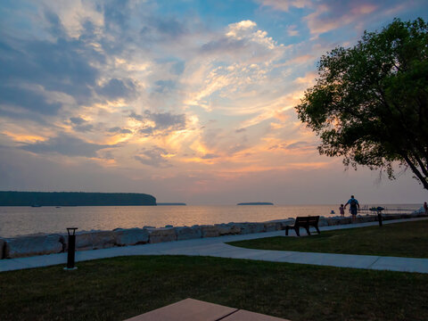sunset at the pier