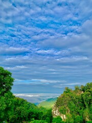 Cloudy skies at Doi Samerdao. Nan, Thailand.