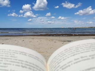 book on the beach