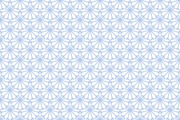 Art Deco Motif in Seamless Decorative Geometric Light Blue Pattern.
