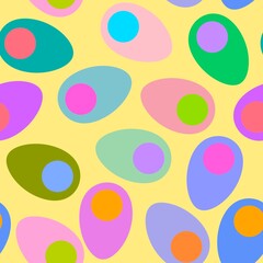 Easter eggs seamless pattern for wrapping paper and fabrics and kids clothes print and kitchen textiles