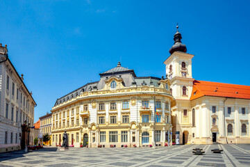 Fototapeta na wymiar Großer Ring, Sibiu, Hermannstadt, Rumänien 