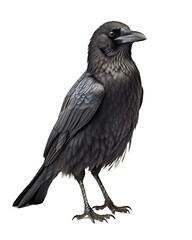 Fototapeta premium Raven isolated on a white background.