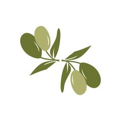Olive Logo Design, Olive Oil Tree Vector, Simple Illustration Template