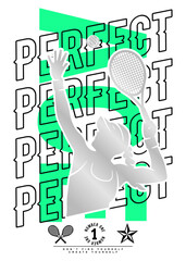 cool tennis graphic for t shirt