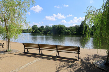A quite seat overlooking the lake in Mote Park