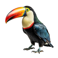 A vibrant toucan bird with a stunningly colorful beak