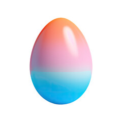 Colorful Easter egg against transparent background
