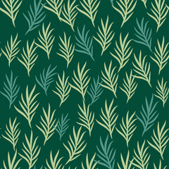 Flourish nature summer garden textured background. Floral seamless pattern. Branch with leaves