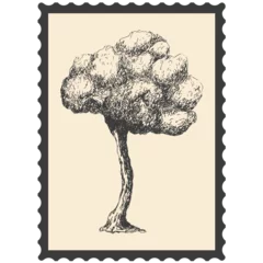  Postage stamp with trees. © gala