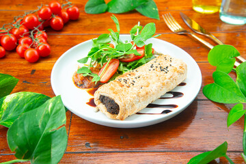 Food in display for the photo shoot in Tokyo, Japan. Nowadays in 2023, people rely on the food delivery service