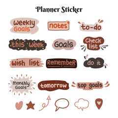 set of planner sticker