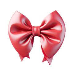 Red Christmas candy with a transparent background and a bow
