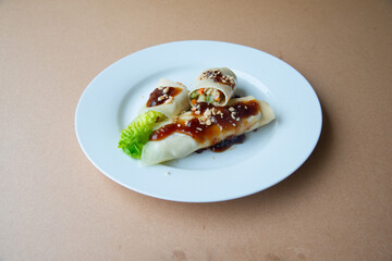 Food in display for the photo shoot in Tokyo, Japan. Nowadays in 2023, people rely on the food delivery service