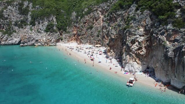 Exploring hidden beaches: Pigeon's Cave in Himara