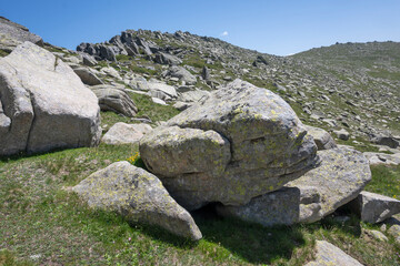 Landscape of Rila Mountain near Kalin peaks, Bulgaria