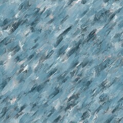 Abstract multicolored diagonal brush strokes with reflection. Blue and brown colors on the white background. Seamless pattern.