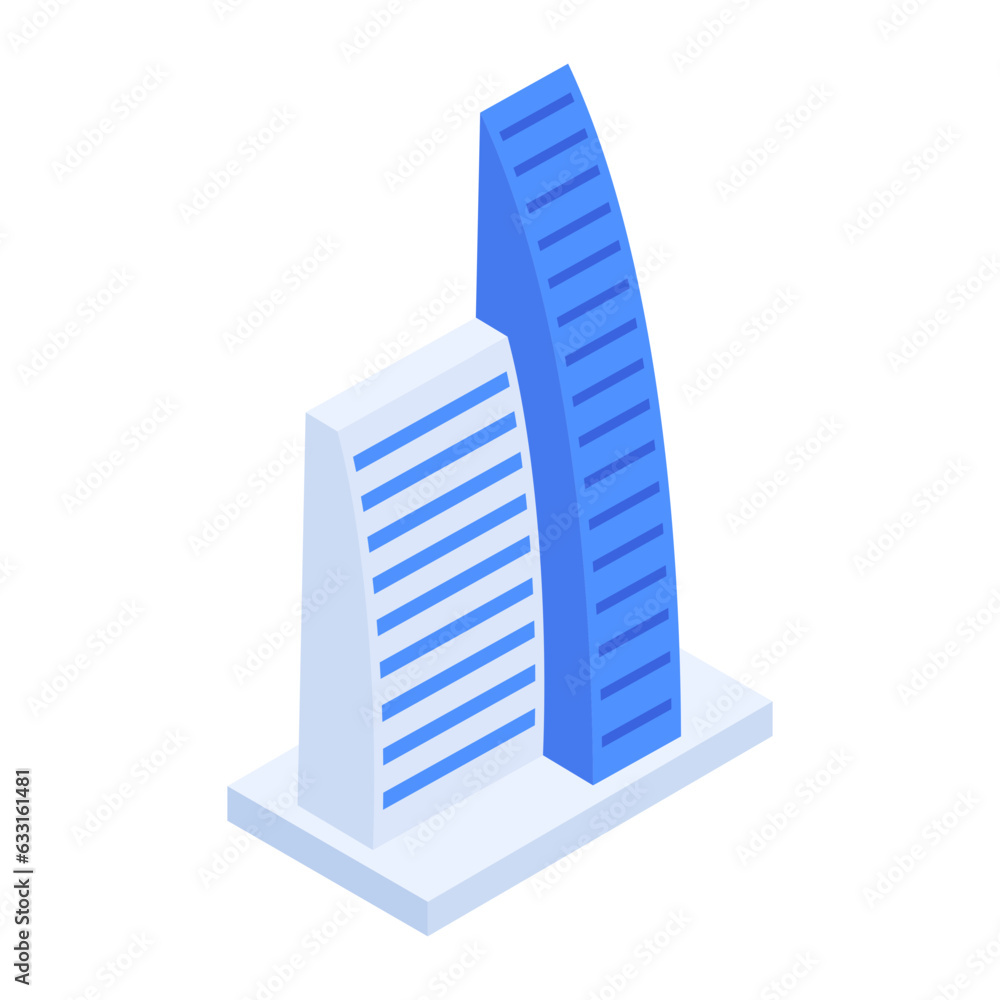 Canvas Prints pack of skyscraper buildings isometric icons