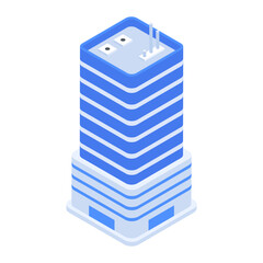 Pack of Skyscraper Buildings Isometric Icons 

