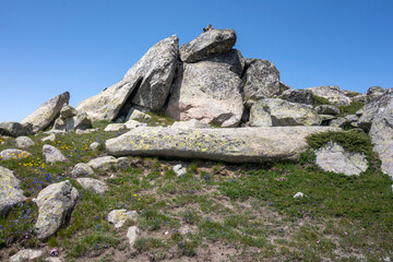 Landscape of Rila Mountain near Kalin peaks, Bulgaria