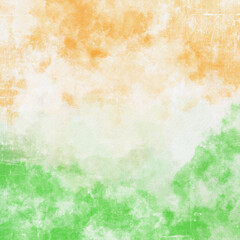three color indian flag grunge abstract watercolor background