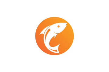 Fish logo design template vector illustration with creative idea