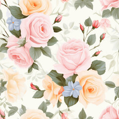 Fototapeta premium seamless pattern with roses