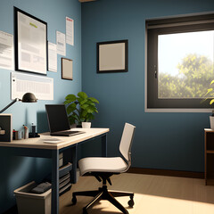 The interior of the doctor's office. Stylish interior design in the doctor's office. generative AI