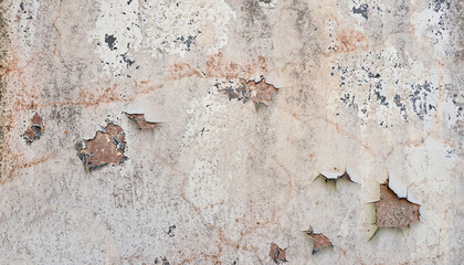 Cracked and peeling paint old wall background. Classic grunge texture