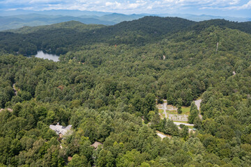 mountain drone views neighborhood