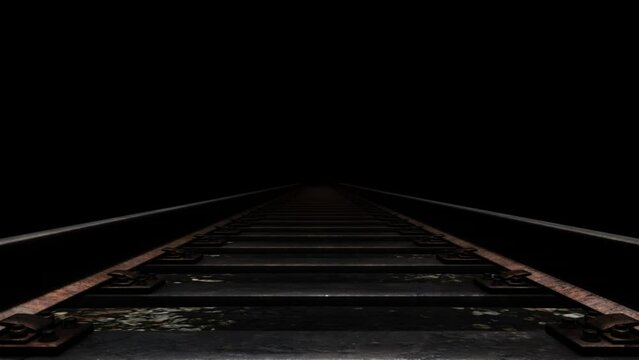 Bloody Railroad - Passing Loop - Realistic 3D Animation - Alpha Channel