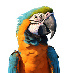 Fototapeta premium Macaw alone on transparent background