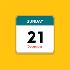 may 21 sunday icon with yellow background, calender icon