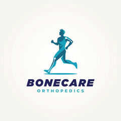 Fototapeta na wymiar minimalist bone care orthopedic icon logo template vector illustration design. simple modern orthopedic clinics, physical therapists and rehabilitation centers logo concept