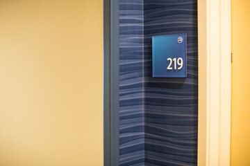 Room number with no smoking sign