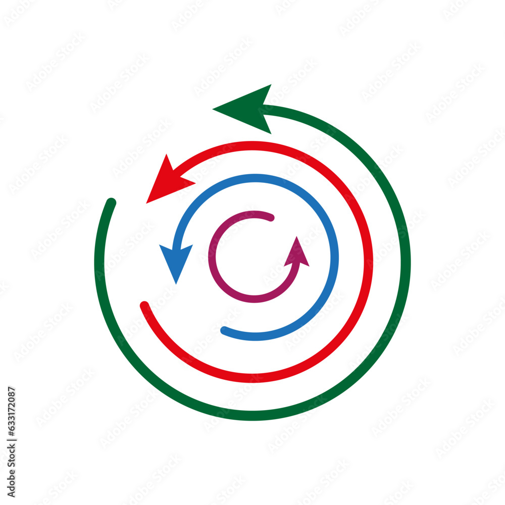 Poster logo design element icon. arrow pointer circle icon. vector illustration. eps 10.