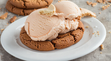 Delicious Chocolate Chip Cookies COVERED with Ice Cream