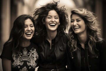 Obraz premium Friends have a lot of fun - people photography