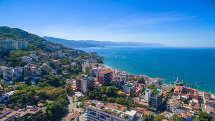 Obraz premium Puerto Vallarta city Old town in the romantic zone