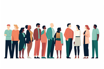 Illustration Diverse Group of People