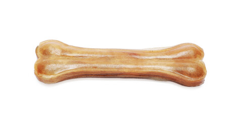 One bone dog treat isolated on white