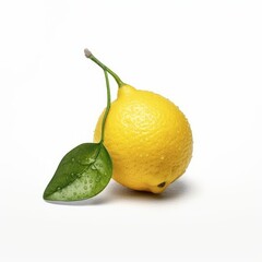 Lemon on White Background