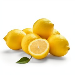 Lemons on White Background
