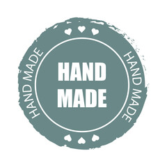 Handmade green circle. The logo is made by hand. Vector illustration. Eps 10.