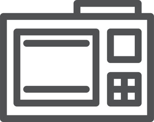 Obraz premium 線画のシンプル電化製品の単品アイコン 電子レンジ